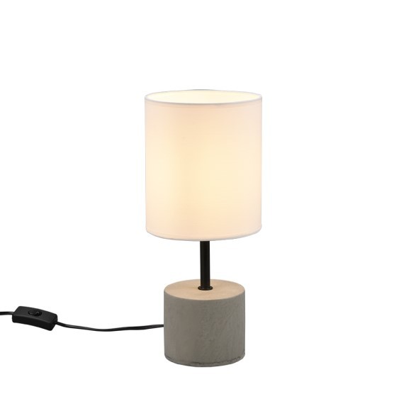 Trio R51251001 asztali lámpa Ben 1x40W | E14 - billenőkapcsoló, beton, fehér