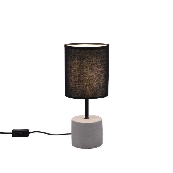 Trio R51251002 asztali lámpa Ben 1x40W | E14 - billenőkapcsoló, beton, fekete