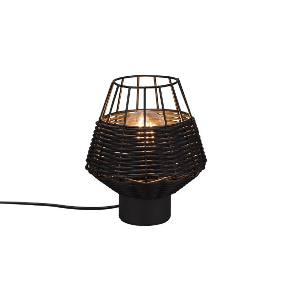 Trio R51261002 asztali lámpa Borka 1x40W | E27 - billenőkapcsoló, fekete