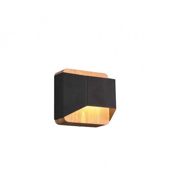 Trio 224810132 LED fali lámpa Arino 1x4,3W | 400lm | 3000K - 3 fázisú fényerő-szabályozás, fa, fekete