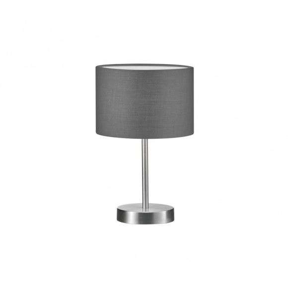 Trio 501100111 asztali lámpa Hotel 1x40W | E14 - billenőkapcsoló, matt nikkel, szürke