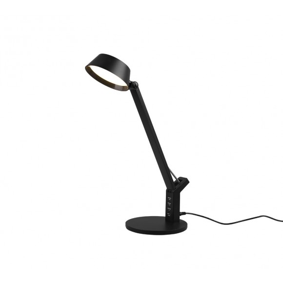Trio 523090132 LED asztali lámpa Ava 1x5W | 600lm | 3000K+4000K+6300K - memóriafunkció, szabályozható, USB, fekete
