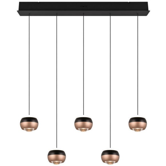 Trio SELECT  T344410532 LED mennyezeti függőlámpa ORBIT   | 5x8W integrált LED forrás | 5x960lm | 2300+3000+4000K