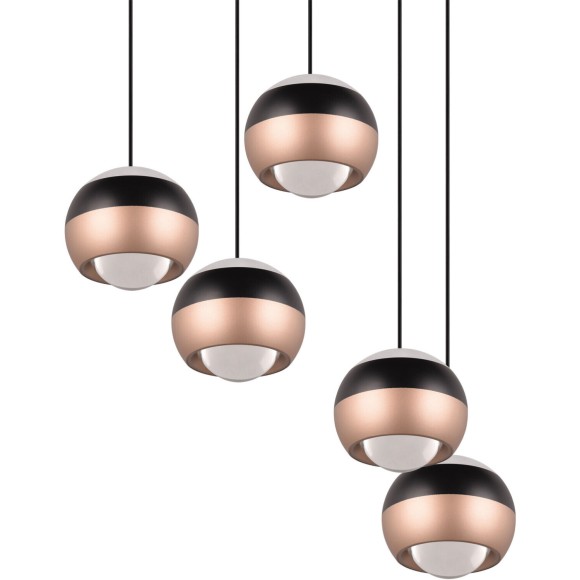 Trio SELECT  T344430532 LED mennyezeti függőlámpa ORBIT   | 5x8W integrált LED forrás | 5x960lm | 2300+3000+4000K