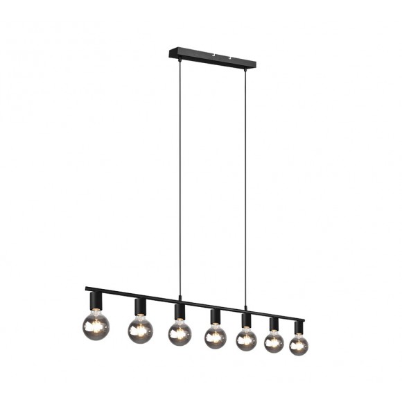 Trio R30187032 mennyezeti függőlámpa Vannes 7x40W | E27 - matt fekete