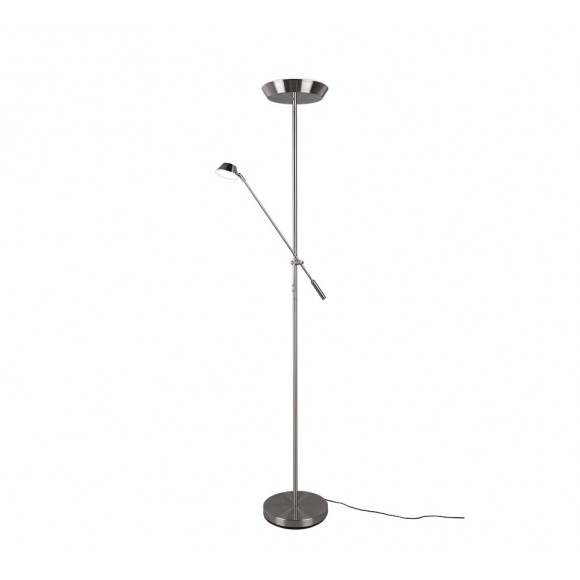 Trio R42321207 LED állólámpa Haora 1x17W + 1x3,5W | 1760lm | 3000K | IP20 - 3 fázisú fényerő-szabályozó a lámpán, különálló kapcsolók a lámpán, nikkel