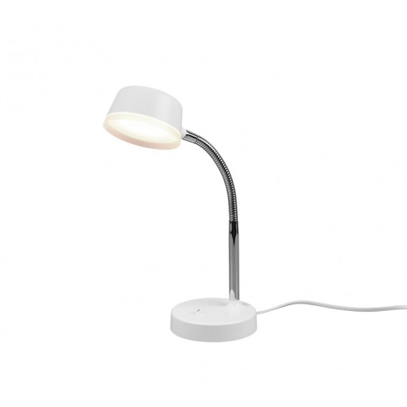 Trio R52501101 LED asztali lámpa Kiko 1x4,5W | 300lm | 3000K - mozgatható kar, kapcsoló a lámpán, fehér