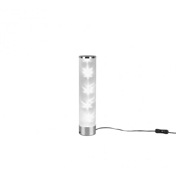 Trio R52811001 LED asztali lámpa Rico 1x1,5W | SMD | 50lm | 3000K | RGB - szabályozható, kábelkapcsoló, memória funkció, távirányítás, króm