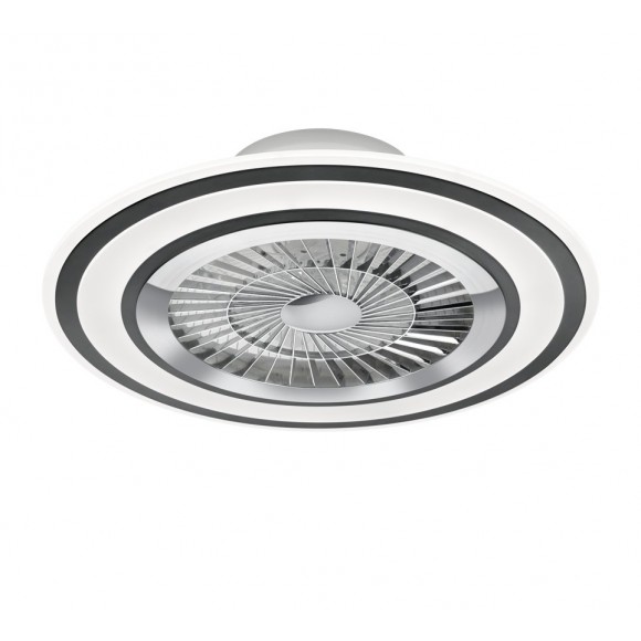 Trio R62743132 LED mennyezeti lámpa ventilátorral Flaga 1x36W | 5000lm | 3000 - 6500K - külön kapcsolók, távirányító, szabályozható, 3 sebesség, időzítő, éjszakai üzemmód, fehér, fekete