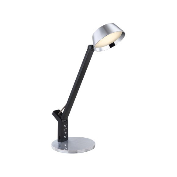 Globo 58422S LED asztali lámpa Ursino 1x7W | 450lm | 3000-4000-6300K- érintőkapcsoló, szabályozható, ezüst, fekete