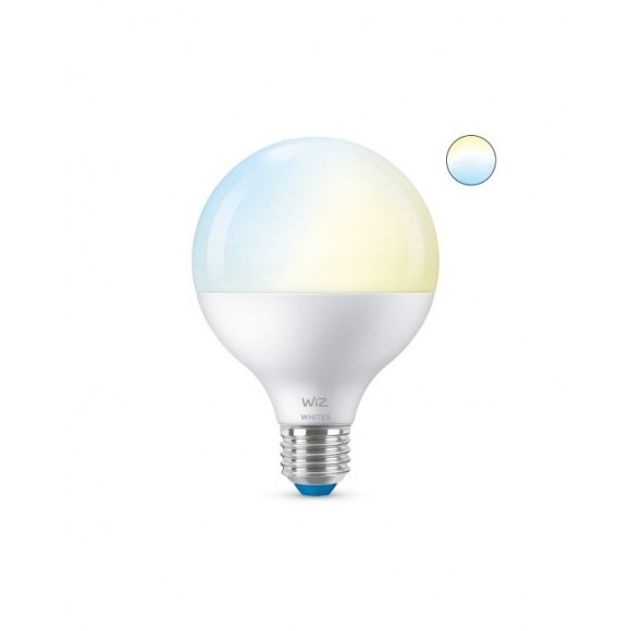 WiZ Tunable white 8718699786335 intelligens LED izzó E27 | 1x11W | 1055lm | 2700-6500K - földgömb alakú