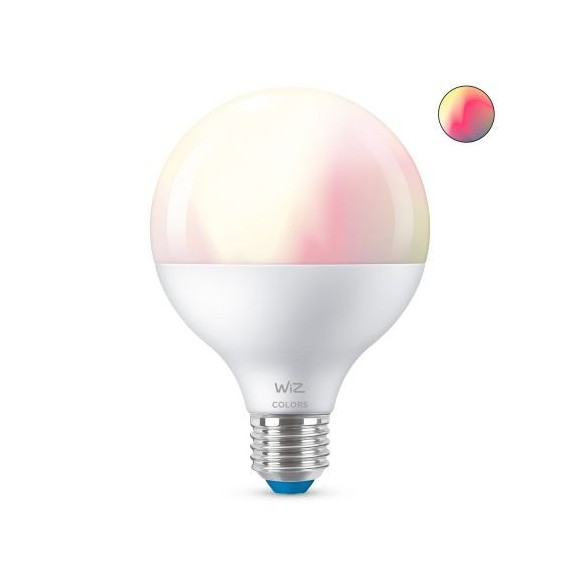WiZ Colors 8718699786359 intelligens LED izzó E27 | 1x11W | 1055lm | 2200-6500K | RGB - földgömb alakú