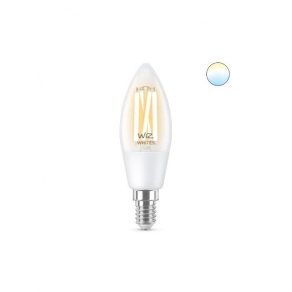 WiZ Tunable white 8718699787196 intelligens LED szénszálas izzó E14 | 1x4,9W | 470lm | 2700-6500K