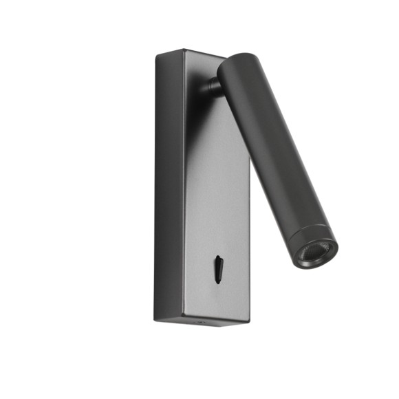 Italux WL-21017-GR LED fali spotlámpa Cali | 2.5W integrált LED forrás | 3000K | kapcsolóval | szürke