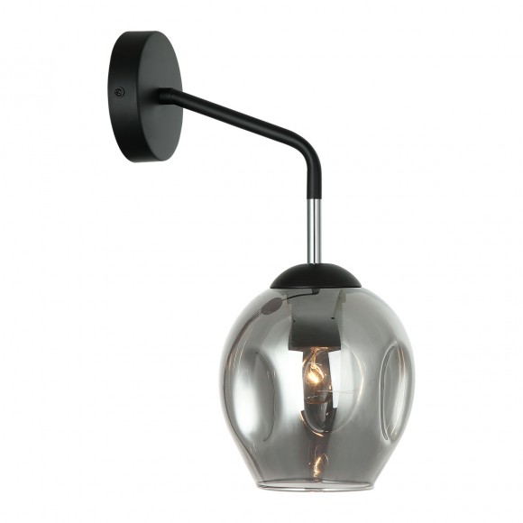 Italux WL-30843-1 BK+SG fali lámpa Borgo 1x40W | E27 | IP20 - fekete színű