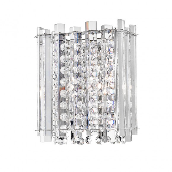 Italux W0465-01B-B5AC fali lámpa Felicia 1x42W | G9 | IP20 - kristály, ezüstszínű