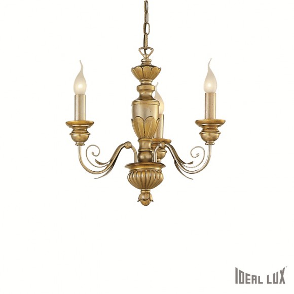 mennyezeti függőlámpa Ideal lux Dora SP3 3x40W E14 - rusztikus, monumentális sorozat
