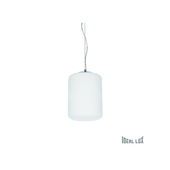 függőlámpa - csillár Ideal Lux KEN Small Bianco 1x60W E27 - fehér, króm