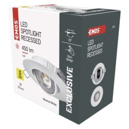 EMOS ZD3122 LED süllyeszthető lámpa SIMMI | 5W integrált LED forrás | 450lm | 4000K