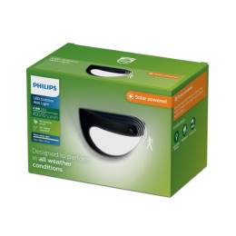 Philips 8721103105554 LED napelemes kültéri fali lámpa Swyn  | 4W integrált LED forrás | 400lm | 270
