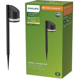 Philips 8720169265608 LED napelemes kültéri leszúrható lámpa Fyve | 1,5W integrált LED forrás | 200l