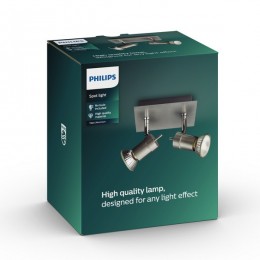 Philips 55082/48/PN mennyezetre szerelhető spotlámpa Titan 2x50W | GU10