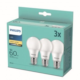* Philips 8718699775490 LED izzókészlet 3x8W-60W | E27 | 806lm | 2700K