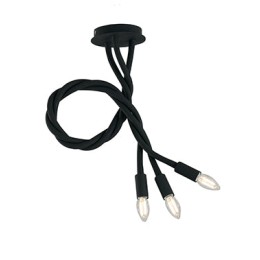 Luce Ambiente Design I-LOVER-3-NERO függőcsillár LOVER | 3×60W E14