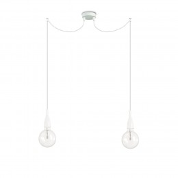 Ideal Lux 112718 zsinóros lámpa Minimal Bianco Opaco 2x70W|E27