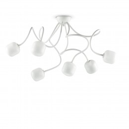 Ideal Lux 174921 mennyezeti lámpa Octopus Bianco 6x28W|G9