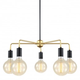 Italux MDM3386/5 BK+GD Malene | 40W E27
