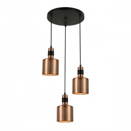 Italux PND-2439-3-COP függőcsillár Restenza 3x40W | E27
