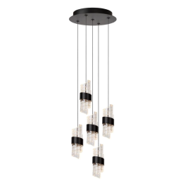 Lucide L134963630 LED függőcsillár KLIGANDE | 5x8W integrált LED forrás | 5x520lm | 2700K
