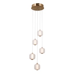 Italux PND-34362-5-HBR-OPAL LED függőcsillár Ganti | 12W LED | 1300lm | 3000K