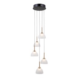 Italux PND-34374-5-BK LED függőcsillár Montiela | 25W LED | 1286lm | 3000K