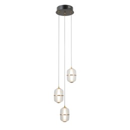 Italux PND-34375-3-BK LED függőcsillár Alani | 15W LED | 1170lm | 3000K