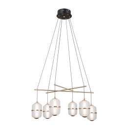 Italux PND-34375-6-BK LED függőcsillár Alani | 32W LED | 2496lm | 3000K