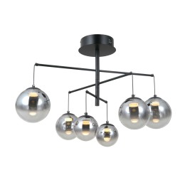 Italux PND-34381-6-BK LED függőcsillár Velada | 30W LED | 2010lm | 3000K