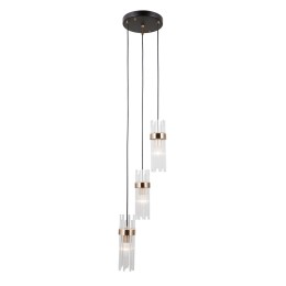 Italux PND-40760-3-BK-HBR függőcsillár Taraso E14