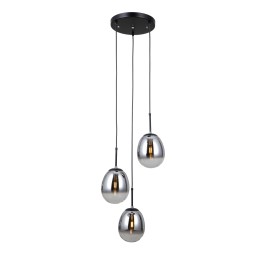 Italux PND-40825-3-BK függőcsillár Meolo E14