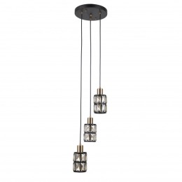 Italux PND-44236-3-BK-GD függőcsillár Menfi | 3x40W E27