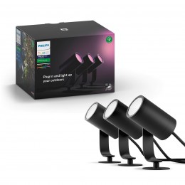 Philips Hue 17414/30/P7 LED kültéri spotlámpa Lily 3x8W|2200-6500K|RGB|IP44