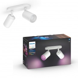 Philips Hue 50632/31/P7 mennyezeti lámpa Fugato 2x5,7W|GU10|2000-65000K|RGB